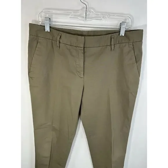 Aspesi Women’s Khaki Trouser Pants Pleated Tan Size 46 - Picture 7 of 11